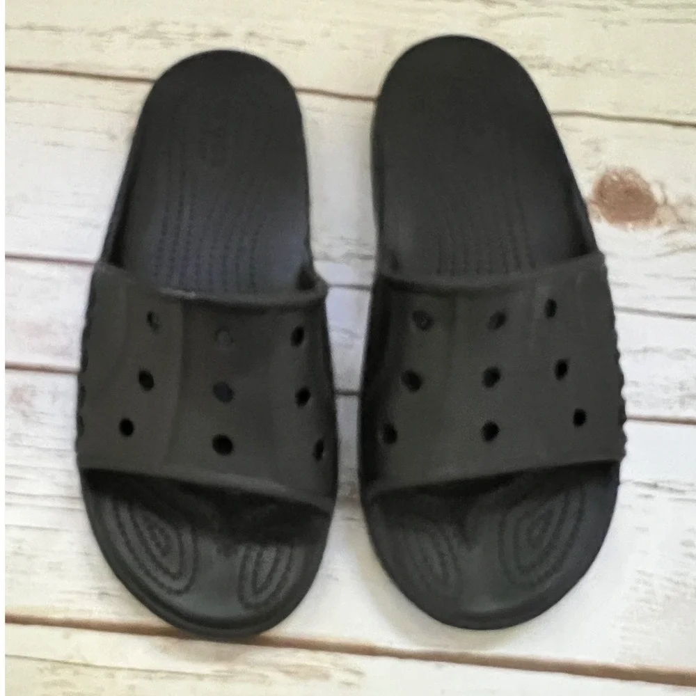 Crocs Classic Slide Black Lightweight Water‎ Friendly Men 8 Women 10